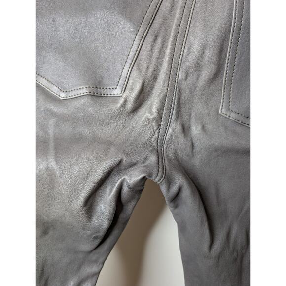 Citizens Of Humanity Harlow Ankle Slim Lambskin Leather Pants in Gray Size 25 - Picture 6 of 16